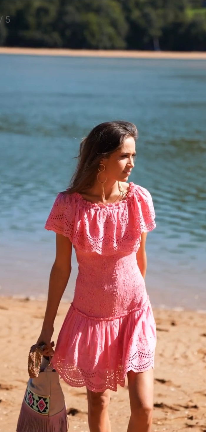 Robe courte rose VIENNE