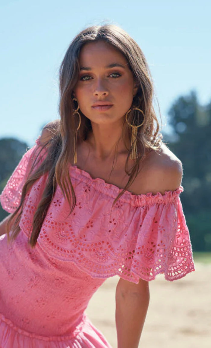 Robe courte rose VIENNE