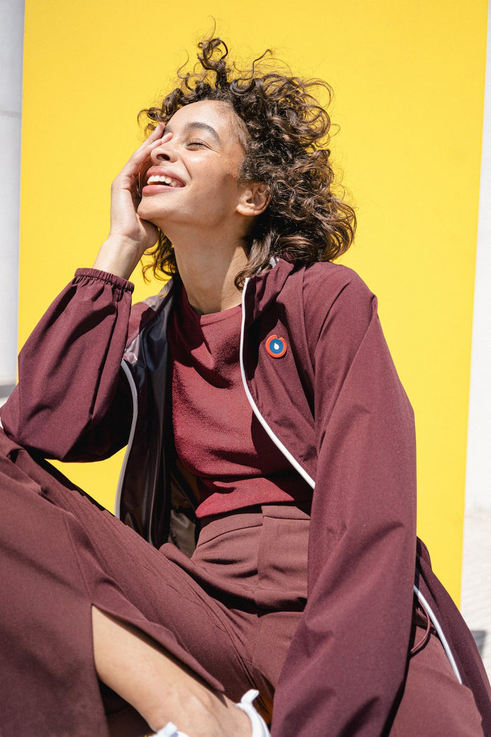 imperméable couleur prune