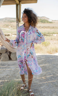Robe Chemise Bohème Tahina