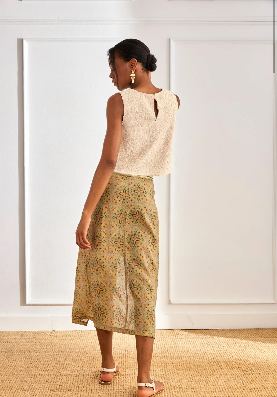 JUPE KORLIT – Jupe midi imprimé bohème