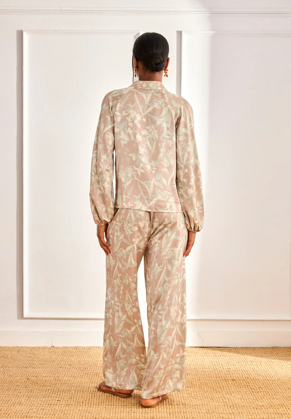 Pantalon bohème fluide FICUS – Pantalon large imprimé floral