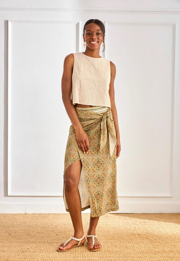 JUPE KORLIT – Jupe midi imprimé bohème