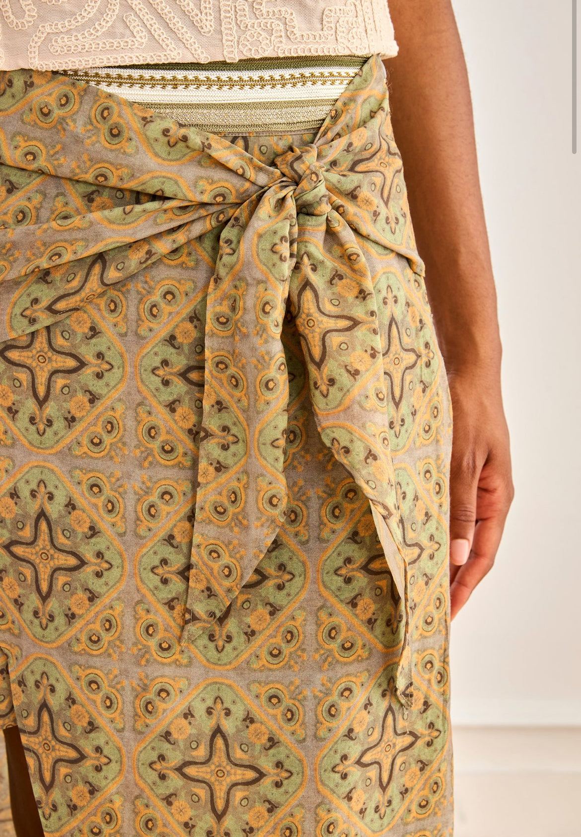 JUPE KORLIT – Jupe midi imprimé bohème