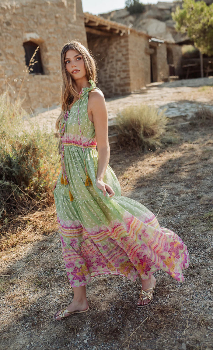 Robe Bohème Longue ALMA Green