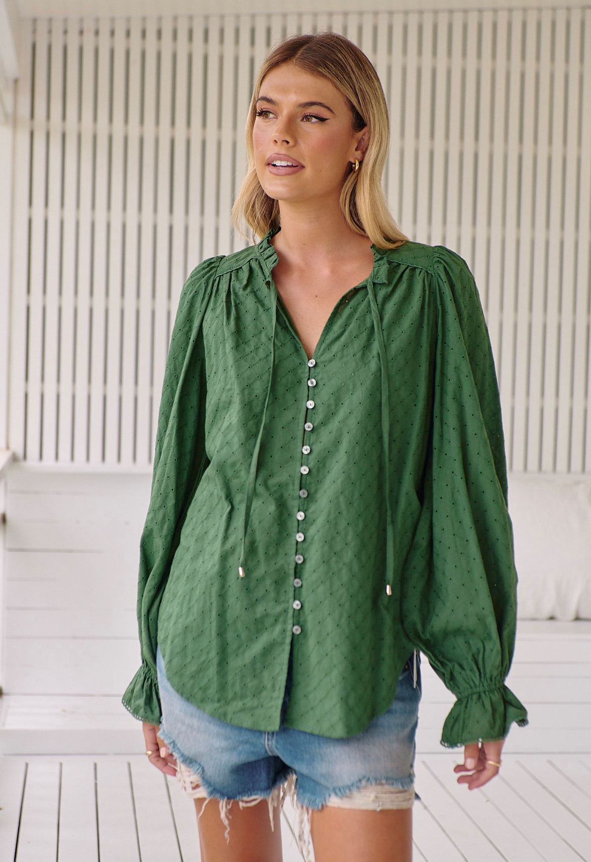 Blouse PINE verte