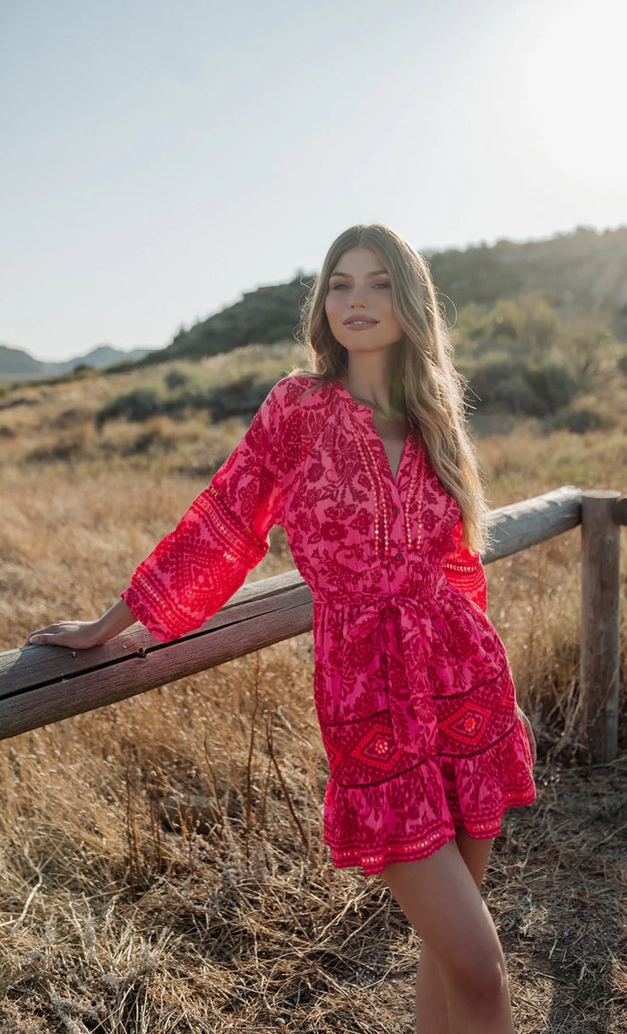 Robe courte bohème RIVA LOVE