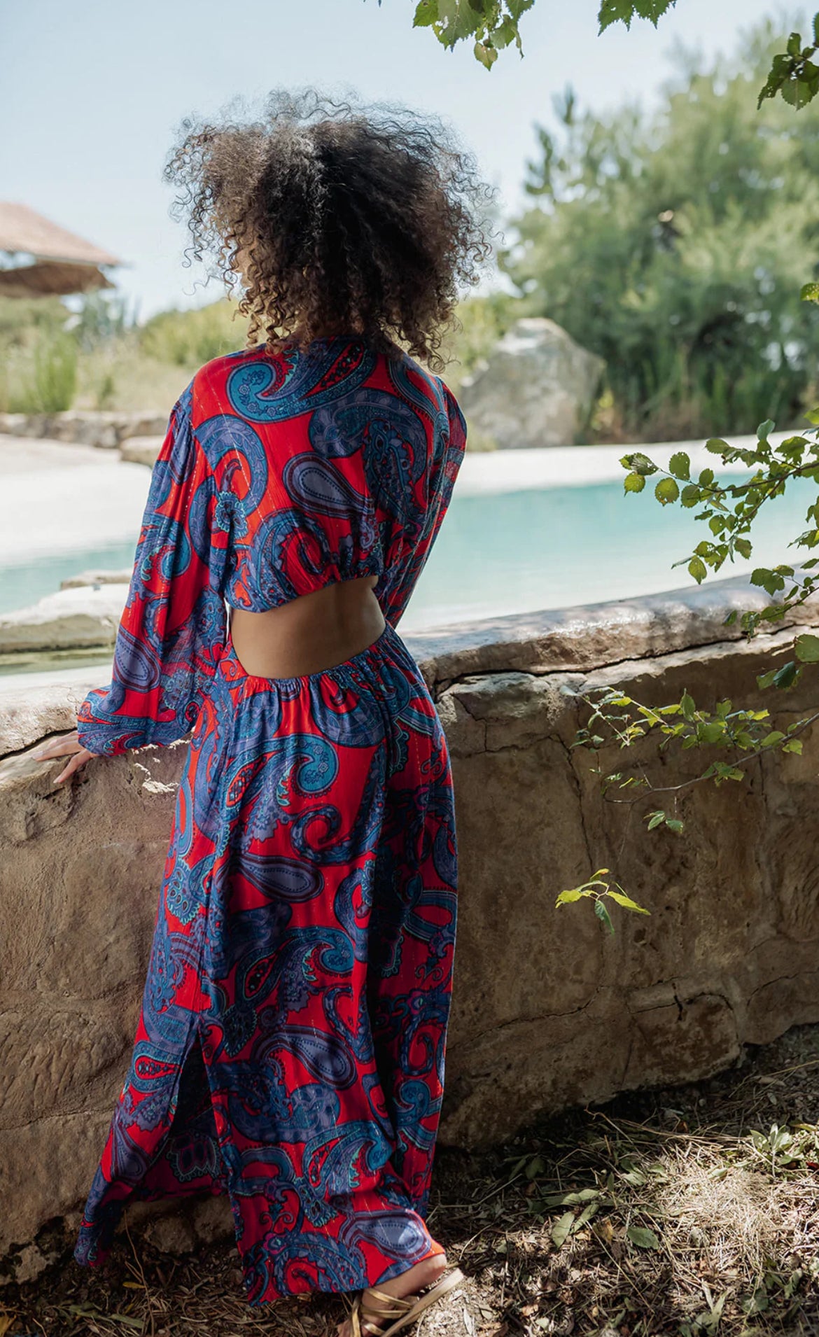 Robe CALYPSO Red Paisley