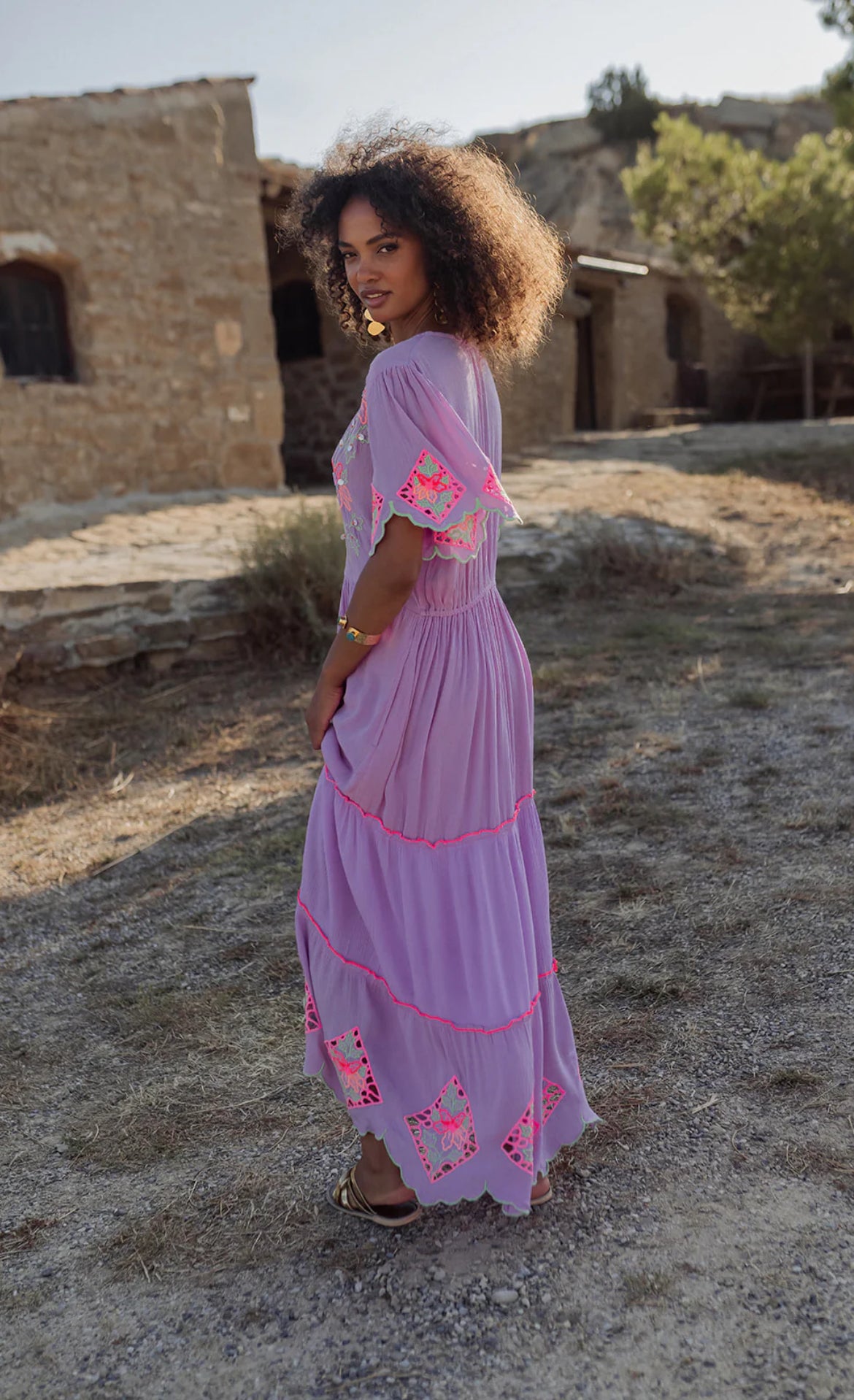 Robe Bohème Longue PALOMA PINK