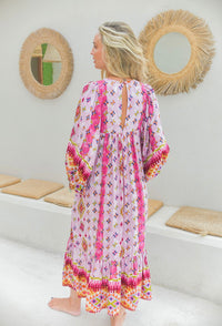 Robe Bohème Ample Camélia Pink