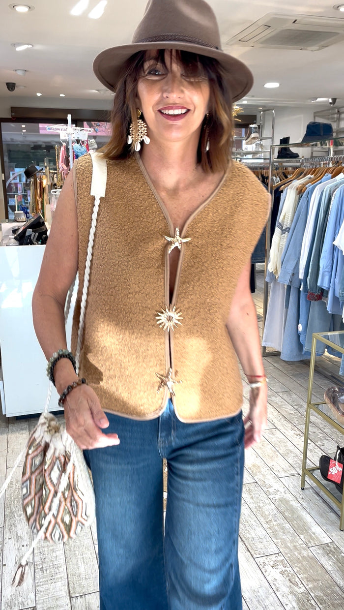 Gilet STELLA camel