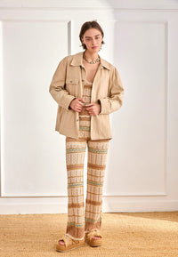 	Veste saharienne beige femme look complet