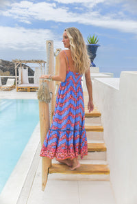 Robe Longue Bohème Capri Blue