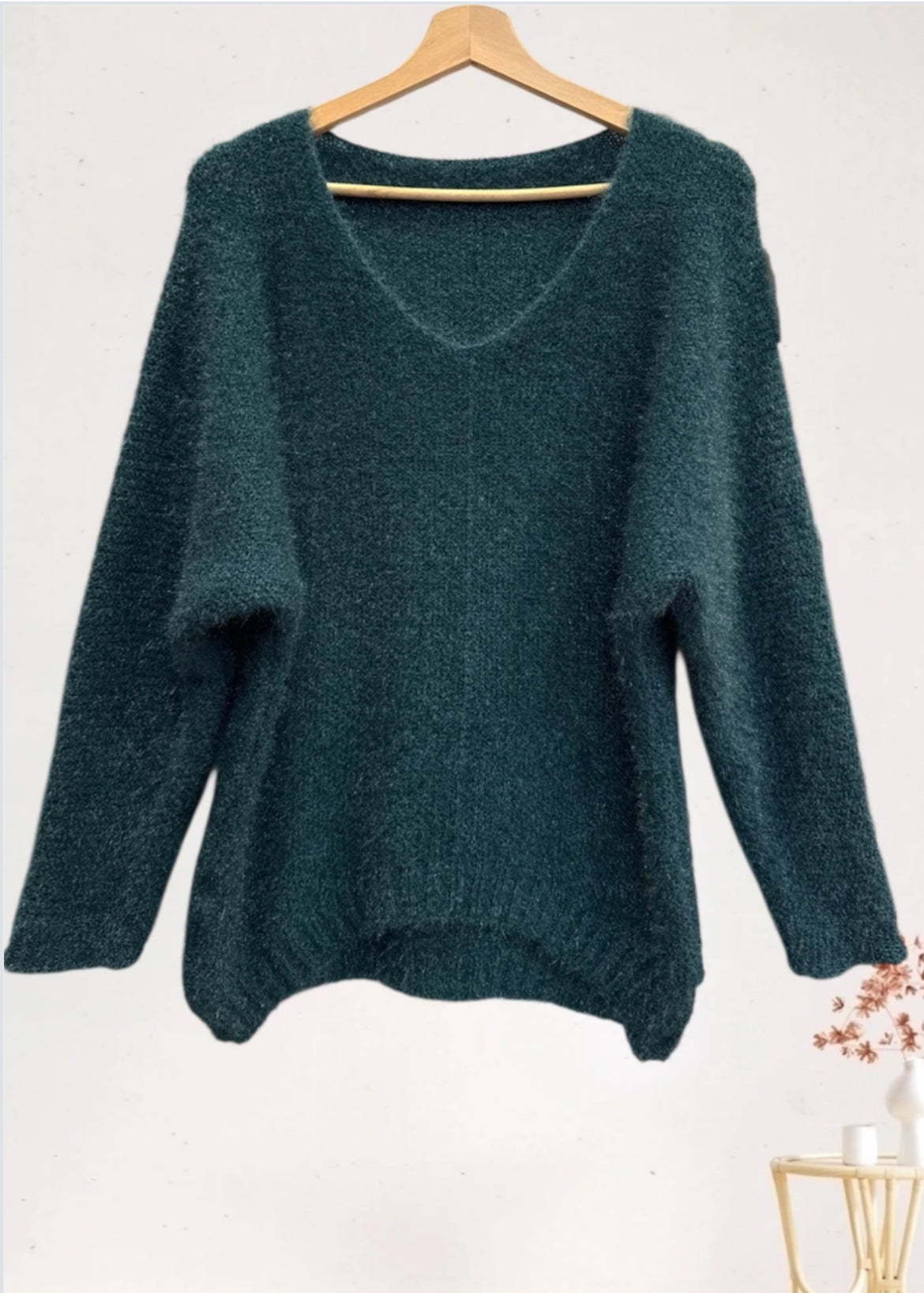 Pull GLOW bleu canard irisé