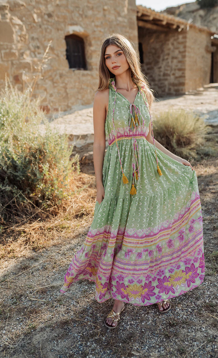 Robe Bohème Longue ALMA Green