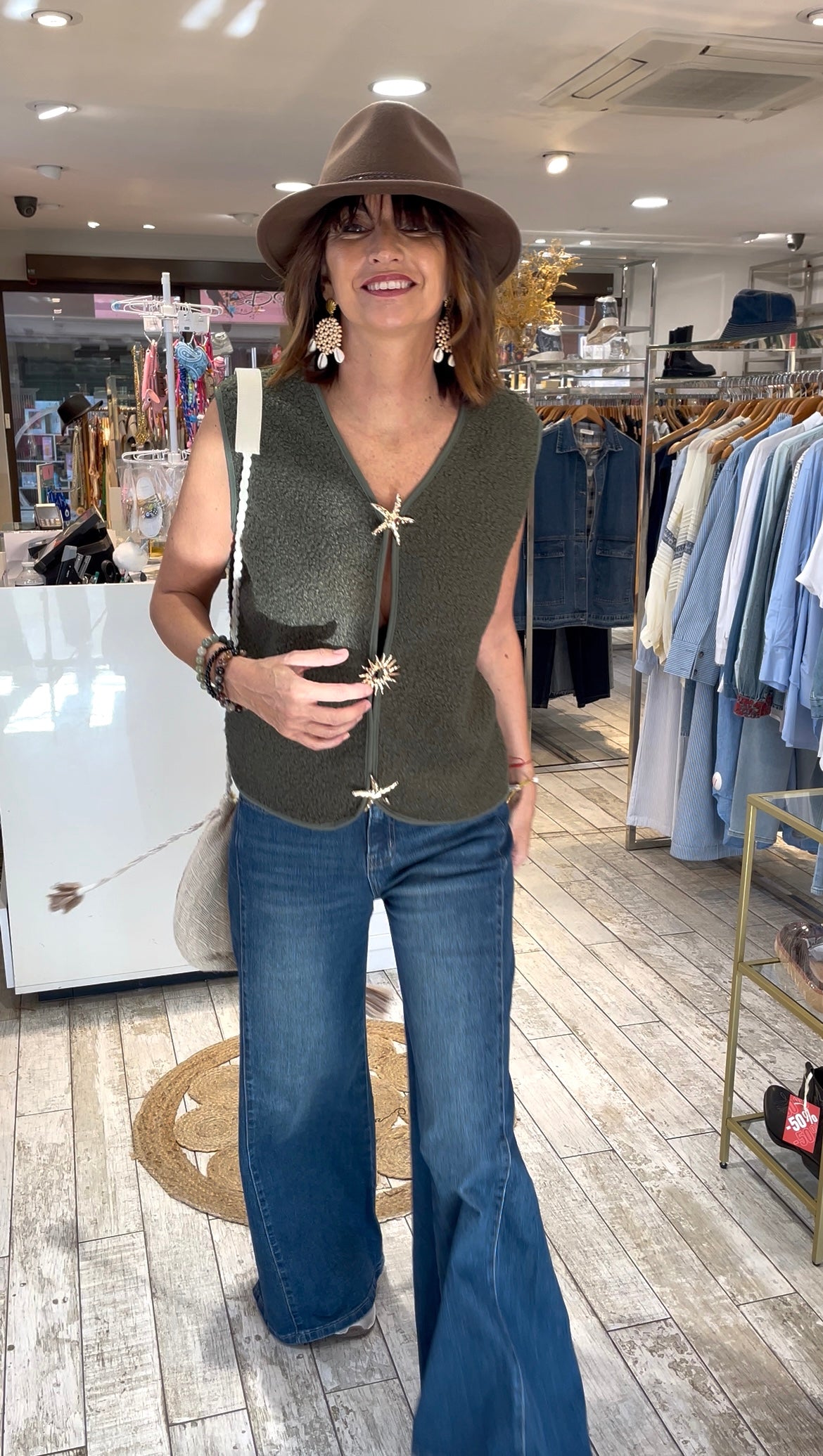 Gilet Stella kaki