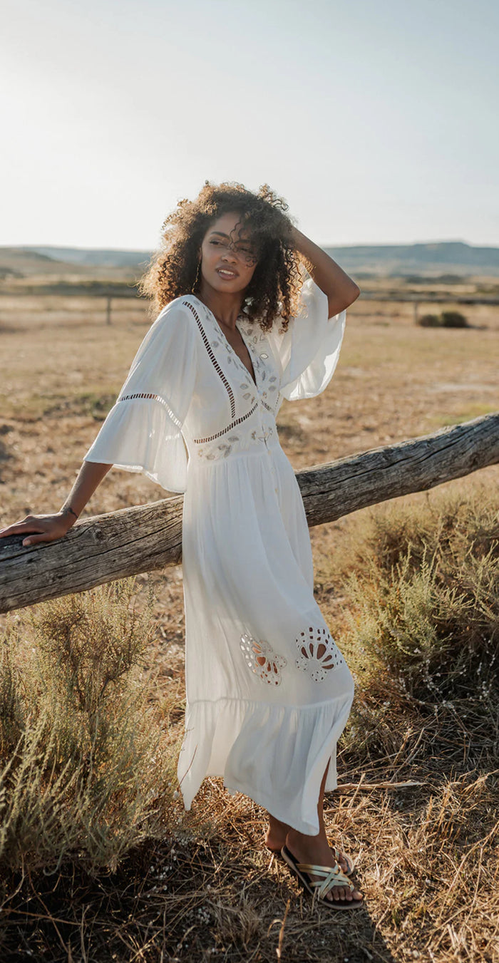 Robe Bohème Longue CALISTA White