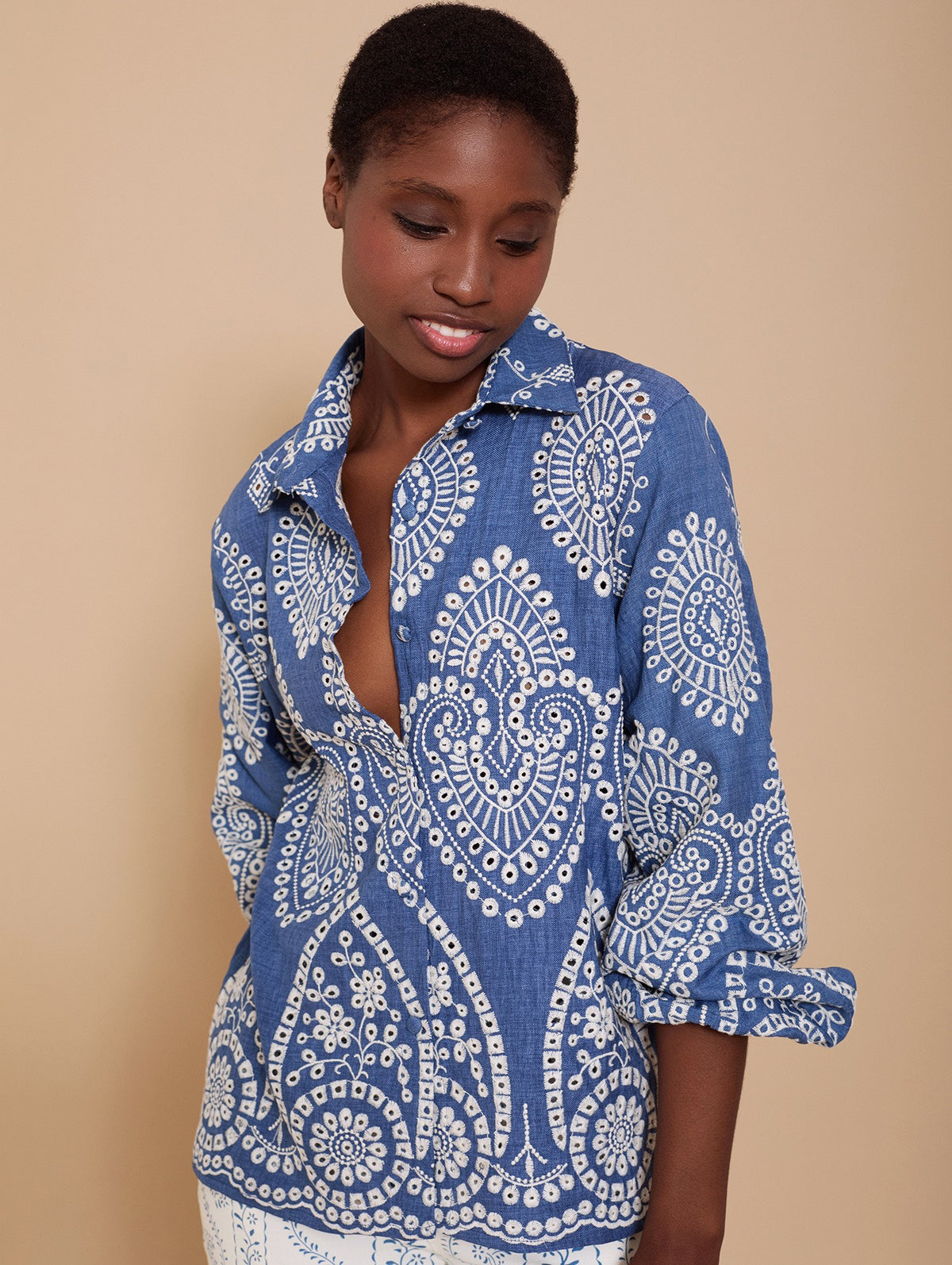 Blouse bleue ELOÏSE