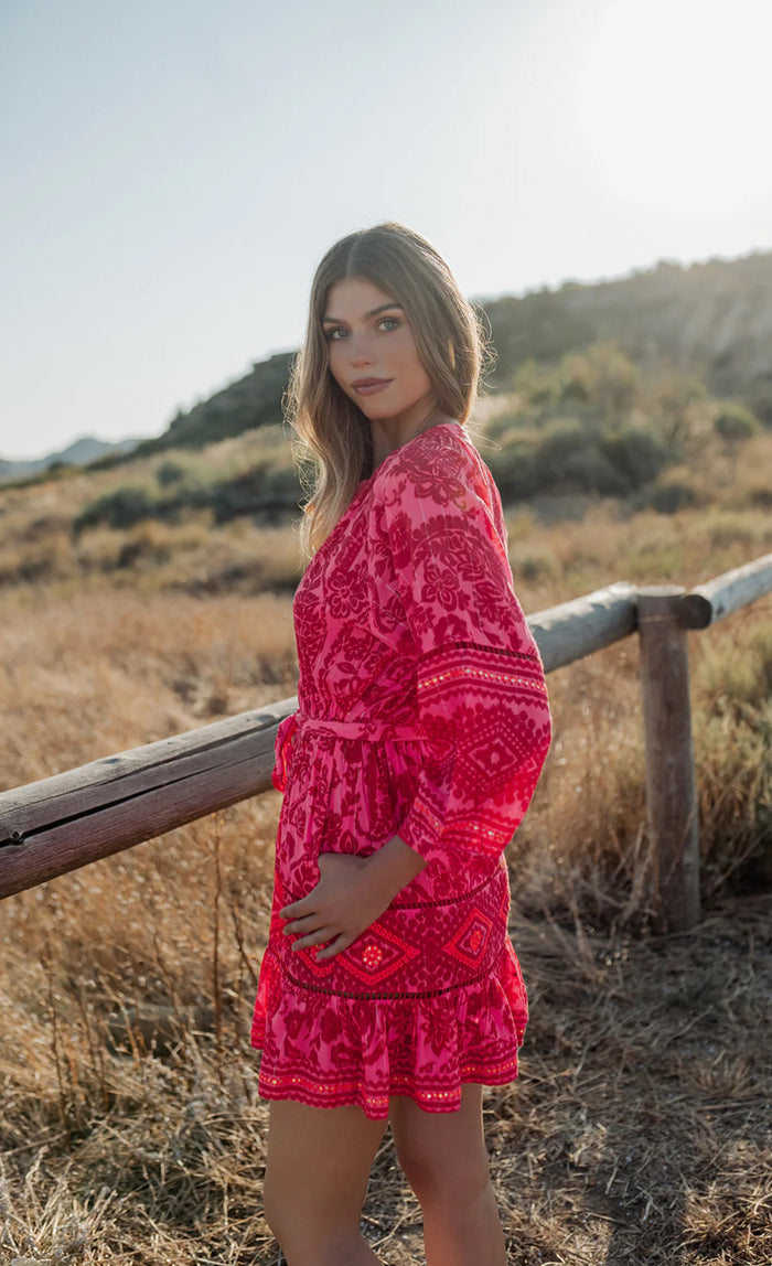 Robe courte bohème RIVA LOVE