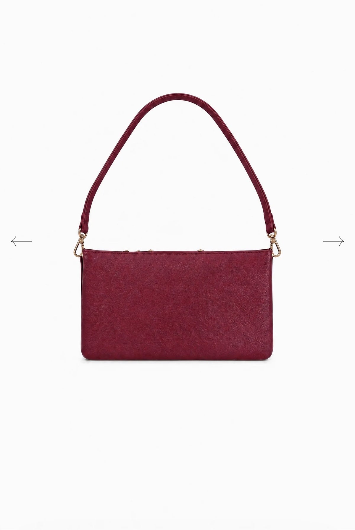 Pochette Moka en cuir Grenat