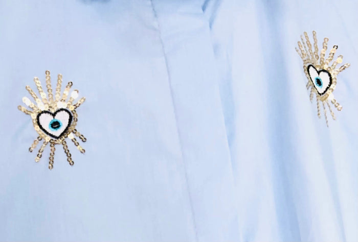 Chemise AURA DIVINE bleu