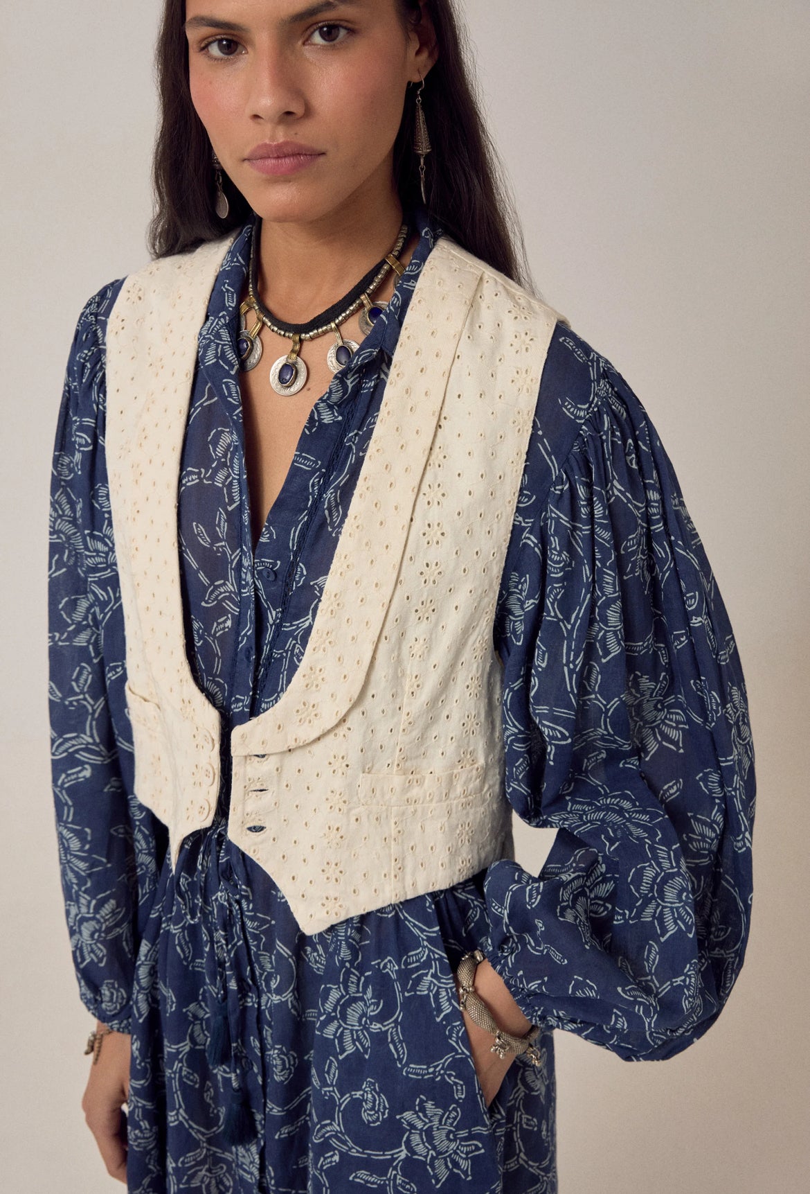 Gilet Florence écru