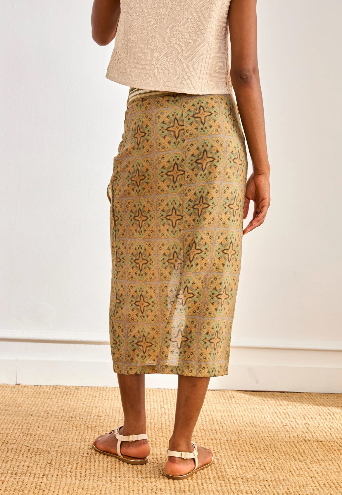 JUPE KORLIT – Jupe midi imprimé bohème