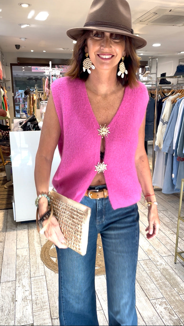 Gilet ÉCLAT BOHÈME fushia