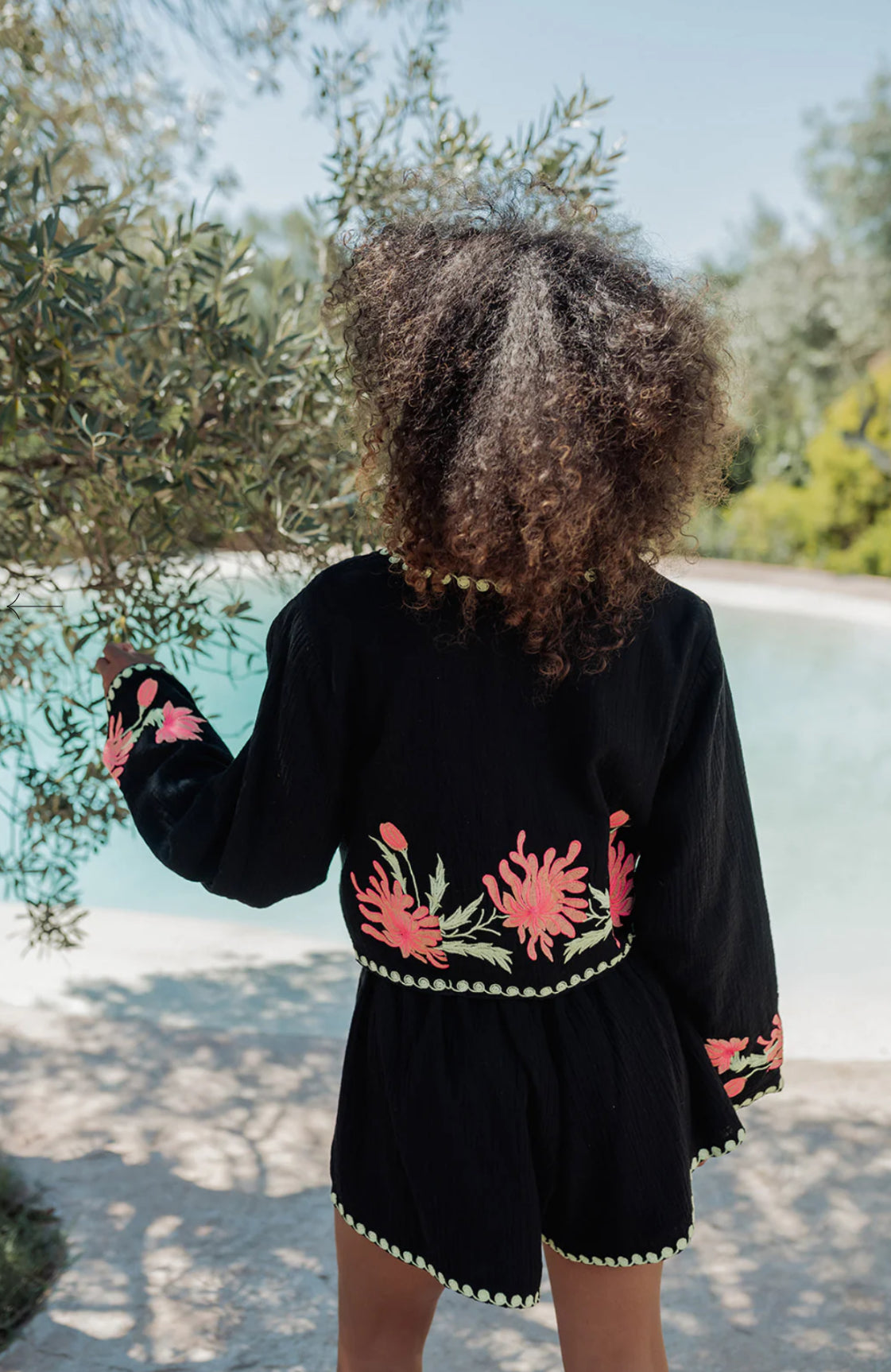 Veste Bohème Brodée LUMA Black