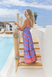 Robe Longue Bohème Capri Blue