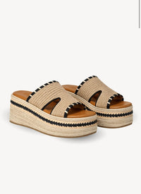 Sandales Purpurita – Plateforme Bohème Raphia Naturel