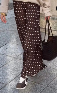 Jupe fluide à pois Sienna – style bohème chic moderne
