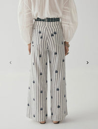Pantalon INDIRA white stripes