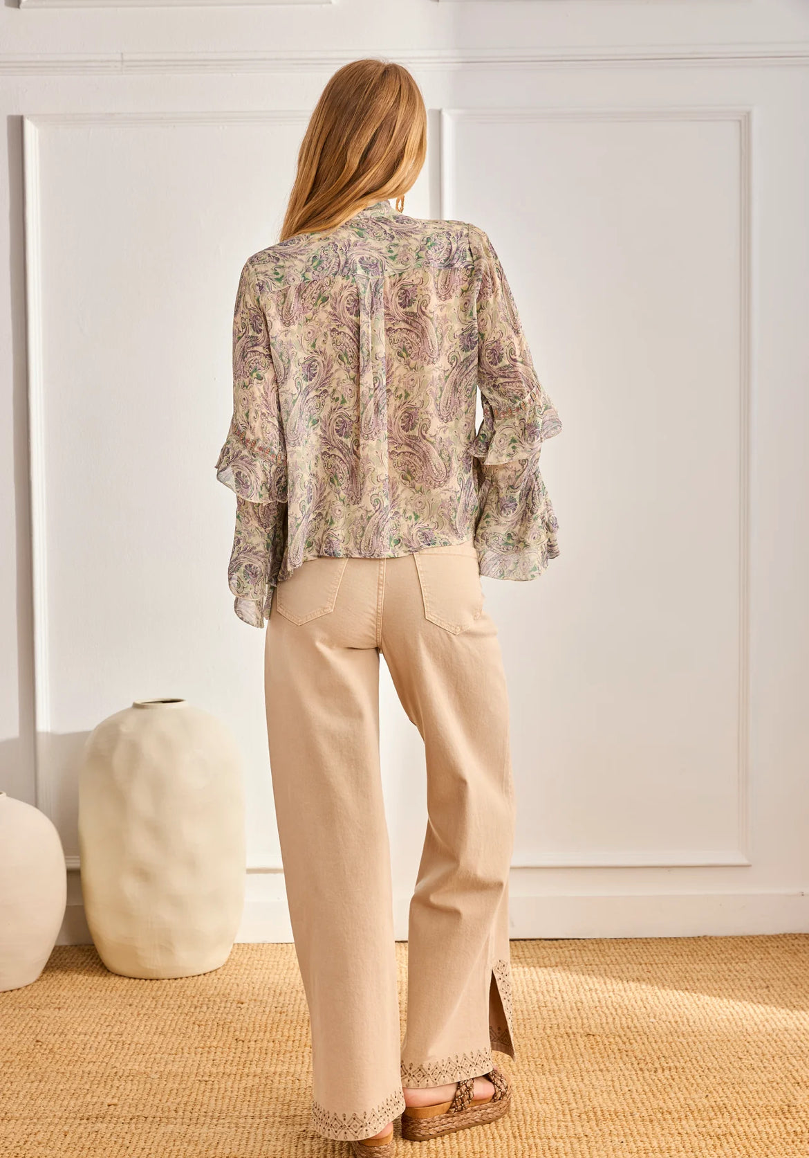 blouse shabnam bohème cachemire dos fluide nkn