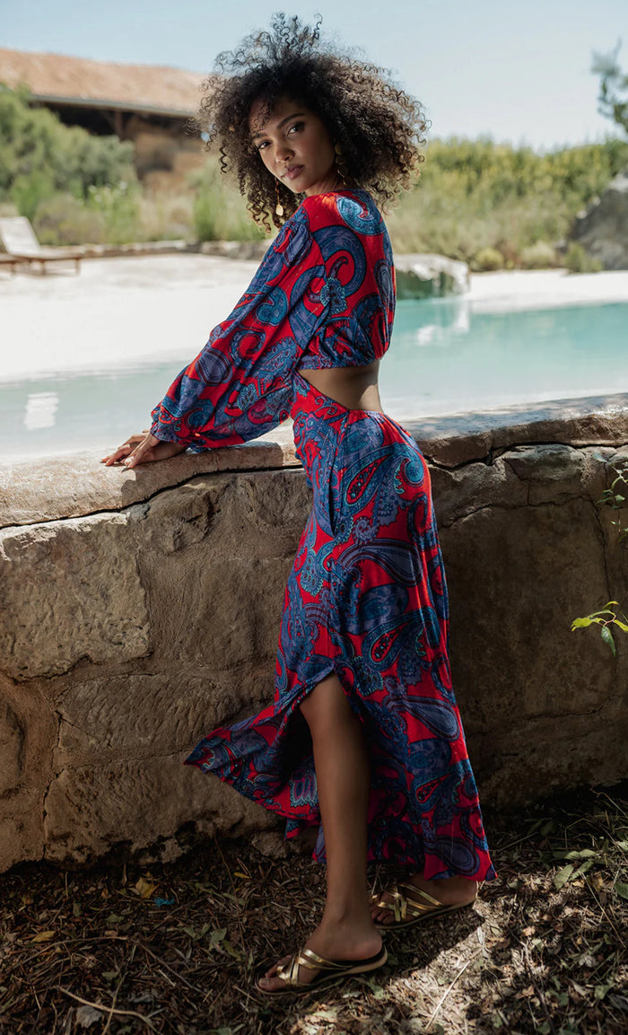 Robe CALYPSO Red Paisley