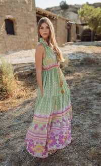 Robe Bohème Longue ALMA Green