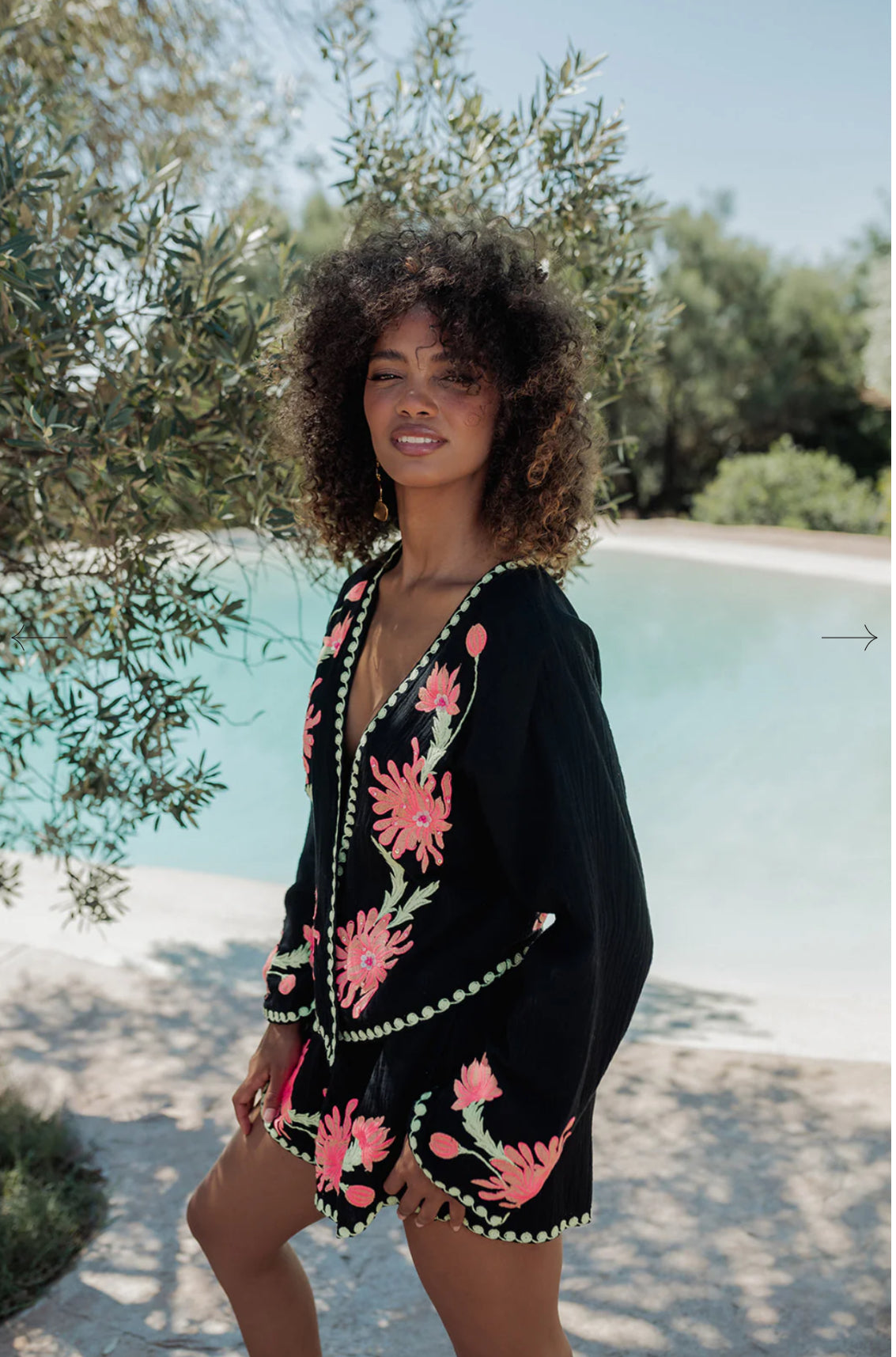Veste Bohème Brodée LUMA Black