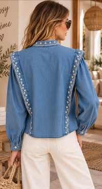 Chemise Louisa – Denim brodé