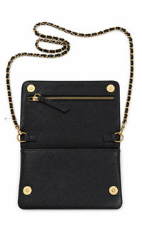 Pochette Moka en cuir noire