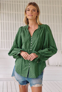 Blouse PINE verte