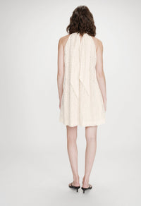 Robe Vasarely dentelle écrue – col américain