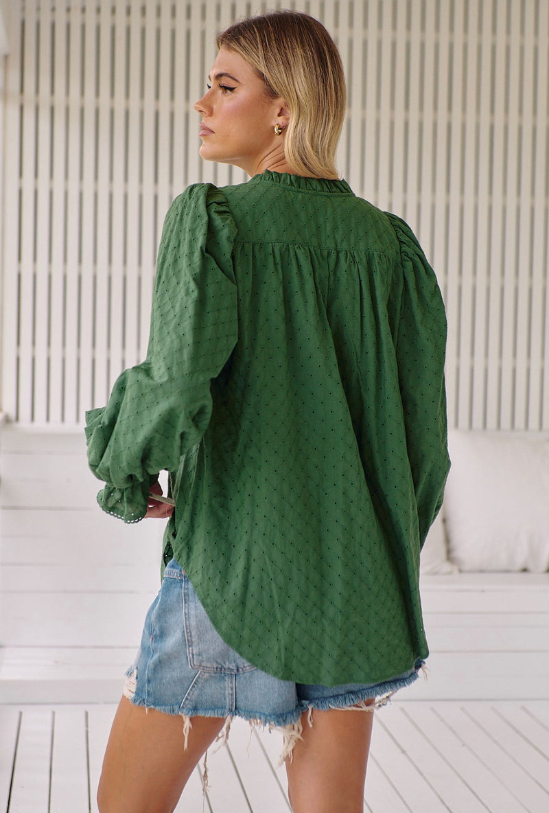 Blouse PINE verte