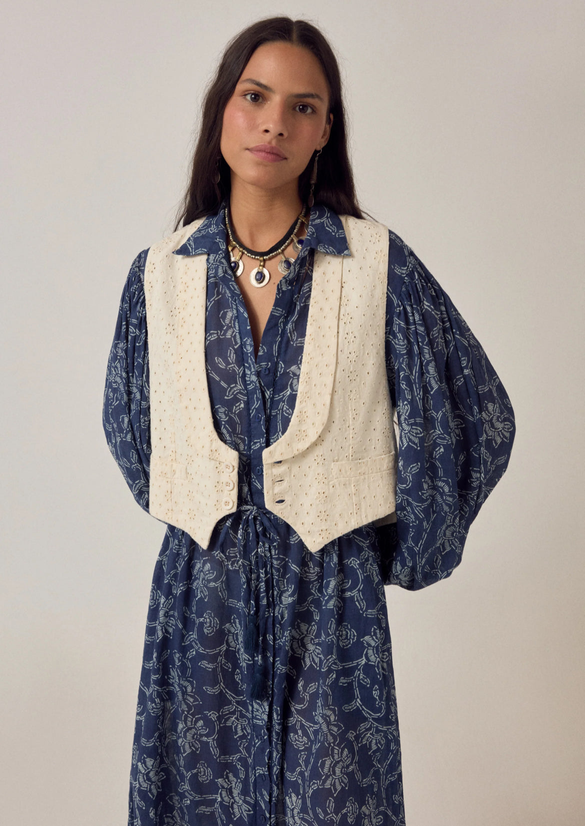 Gilet Florence écru