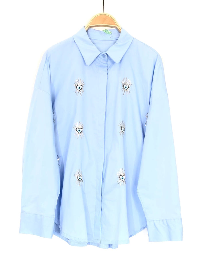 Chemise AURA DIVINE bleu