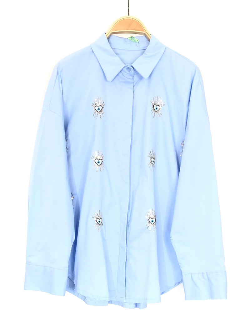 Chemise AURA DIVINE bleu