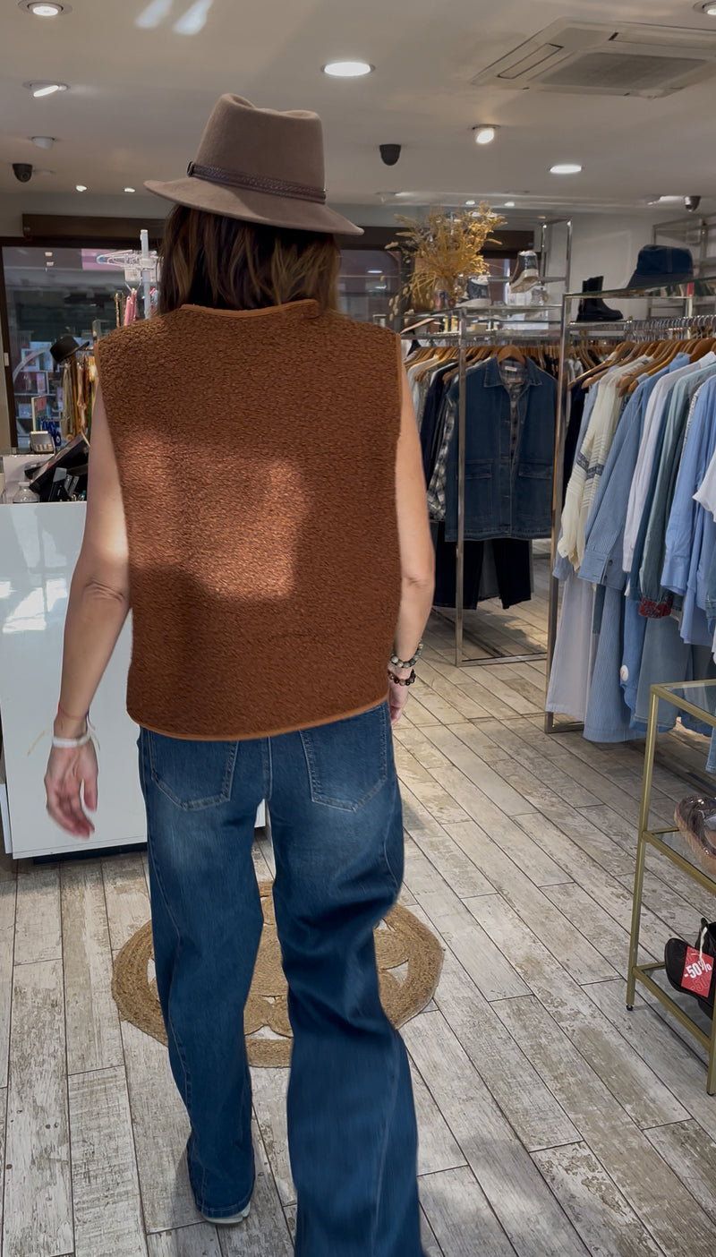 Gilet STELLA Marron