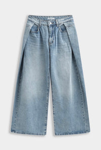 Jean Nola – Wide Leg bleu clair à empiècements