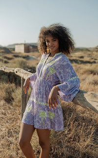 Robe courte bohème LAVANDEA