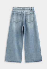 Jean Nola – Wide Leg bleu clair à empiècements
