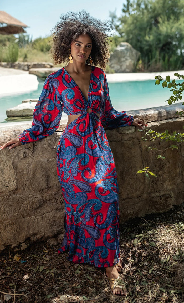 Robe CALYPSO Red Paisley